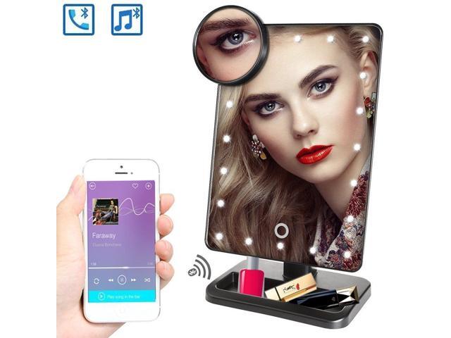 Makeup Mirror With Wireless Bluetooth Speaker Usb Chargeable Makeup Mirror With Wireless Bluetooth