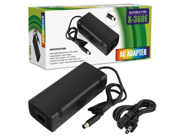 XBOX 360 E Power Supply Power Supply Cord AC Adapter Replacement Charger for Xbox 360 E 100-240V Auto Voltage Black