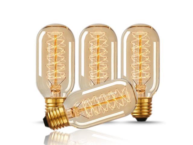 Edison Light Bulbs Incandescent Clear Glass Vintage T45 Replacement Pack of 25