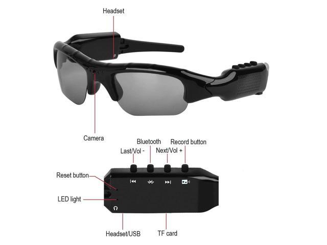 Sport Sunglasses Camera LMGL HD 1080P Mini Video Glasses Camera with 120/° Wide View Angle UV Protection Polarized Lens for Running Climbing Driving Outdoor