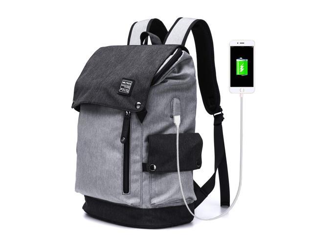 Waterproof 15.6/" Laptop Backpack Men Women Anti-theft School Travel Bag USB Port