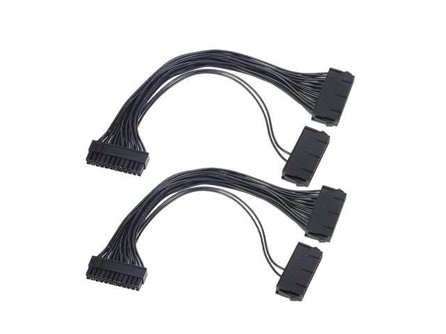 Mining 24Pin 30cm  Dual PSU Adapter ATX Power Supply Cable Connector for Mining 