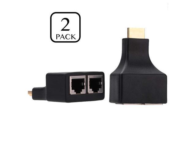 30M HDMI To RJ45 Network Cable Extender Converter Repeater Over CAT-5e CAT6 New