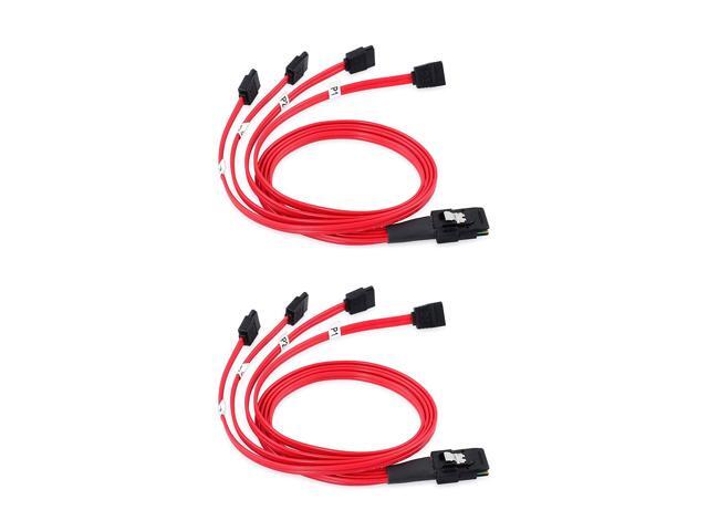 1.6FT Mini SAS 4i SFF-8087 36P To 4 SATA 7P HDD Hard Drive Splitter Cable
