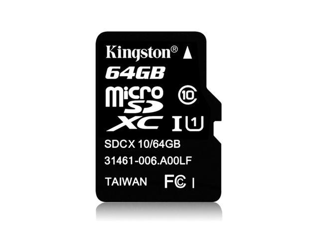 Kingston Micro SD Card 64GB MicroSDXC Memory Card Class 10 Mini SD ...