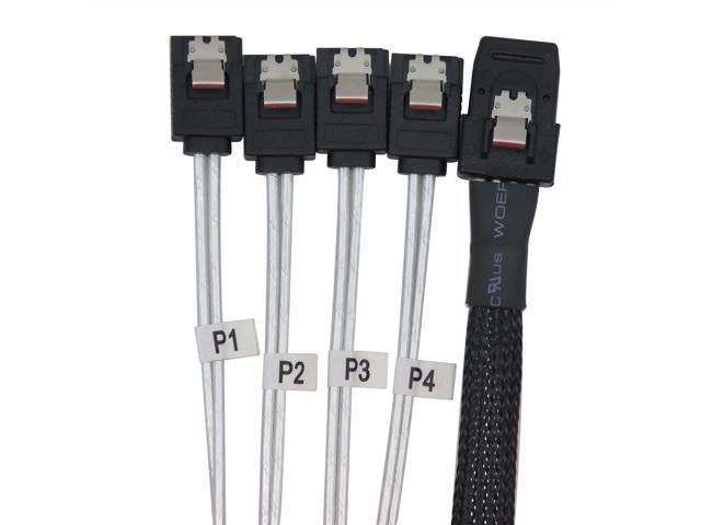 Computer Cables 2017 1M Mini SAS SFF-8087 36 PIN to 4 SATA 7 P HD Splitter Breakout CableMINI SAS 36P to 4 SATA,Support 10gbps Band US, Cable Length: 1m, Color: Black