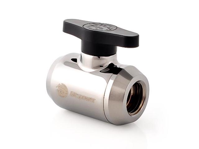 Bitspower G1/4" Mini Valve with Black Handle, Black Sparkle Body