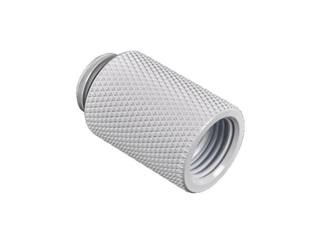 Bitspower G1/4" Male to Female Extender Fitting, 25mm, Deluxe White