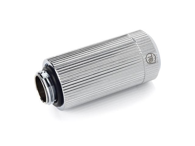 Bitspower Touchaqua Male G1/4" to Female Adjustable Link Pipe 41-69MM, Glorious Silver, 2-pack