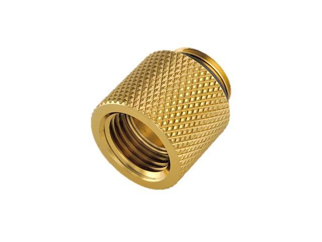 Bitspower G1/4" Male to Female Extender Fitting, 15mm, True Brass