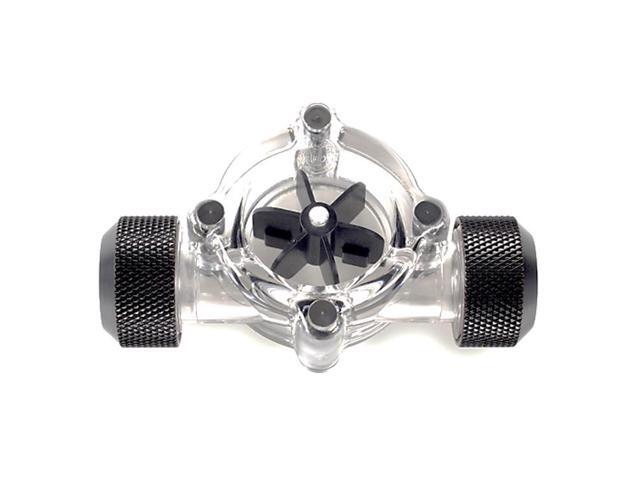 Bitspower G1/4" Flow Indicator, Clear Main Body, Black Blade, Matte Black
