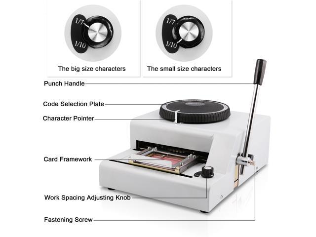 72 Character Letter Manual Embosser PVC Stamping Credit Card Embossing Machine 