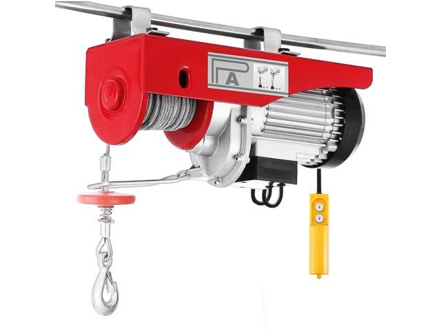 Warehouses 110V Electric Hoist with Remote Control & Single/Double Slings for Lifting in Factories Mine Filed VEVOR Electric Hoist 2200LBS Electric Winch Construction Site Steel Electric Lift