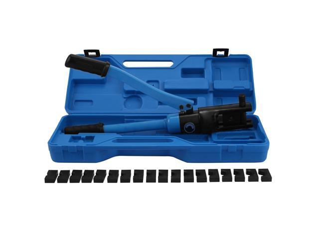 12 Ton Hydraulic Wire Crimper Crimping Tool Battery Cable Lug Terminal 10 Dies 