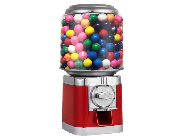Classic Vintage Red Bubble Gum Machine Bank 50 Gumballs Included Candy Dispenser 