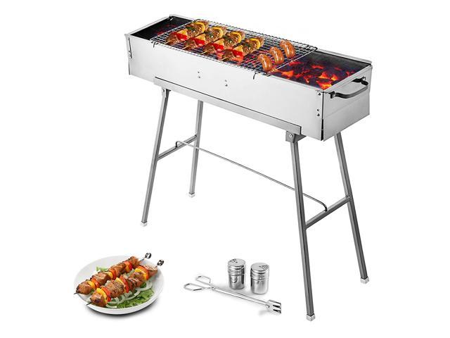 BBQ Grill for Camping/Backyard Carbon Sheet and Adjustable Ventilations 116.3x105.5x55.7 cm with Lid Thermometer and Opener Grill Trolley Charcoal Grill XXL with Wheels