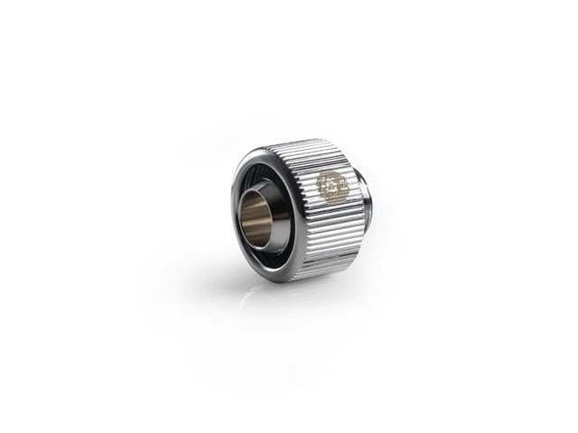 Bitspower G1/4" Compression Fitting For Soft Tubing - ID 3/8" OD 5/8" (Glorious Silver) (2 PCS)