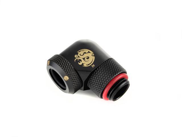 Bitspower Carbon Black Enhance Rotary G1/4" 90-Degree Multi-Link Adapter For OD 12MM