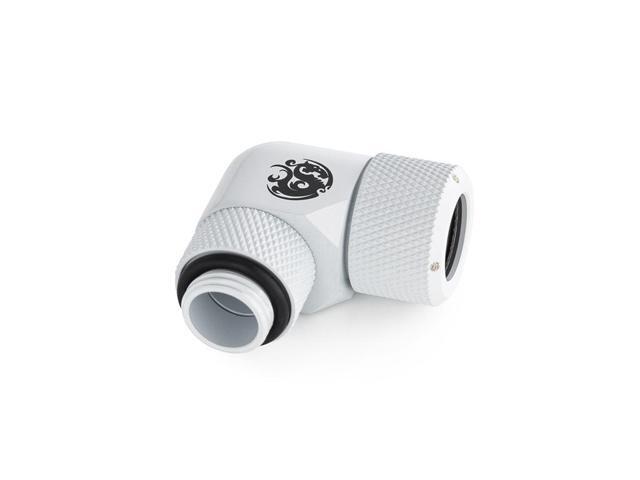Bitspower Deluxe White Advanced Rotary G1/4" 90-Degree Multi-Link Adapter For OD 12MM