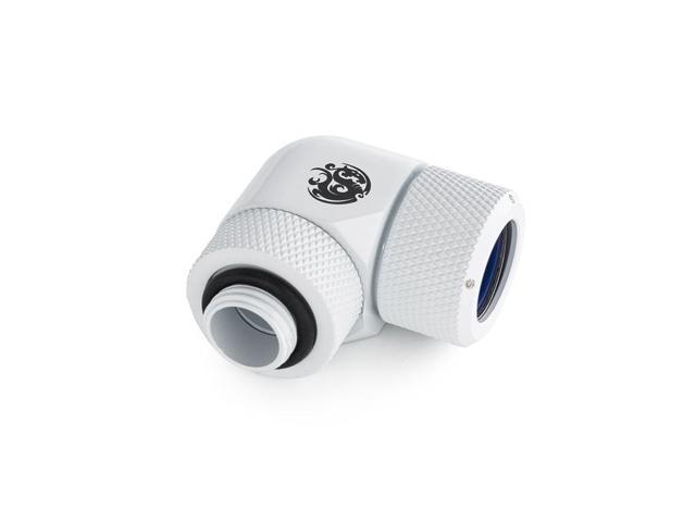 Bitspower Deluxe White Advanced Rotary G1/4" 90-Degree Multi-Link Adapter For OD 14MM