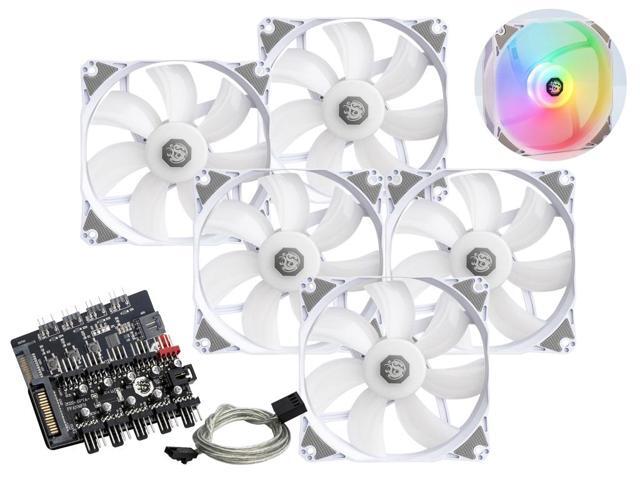 Bitspower Notos 120 Fan Digital RGB White (5PCS)