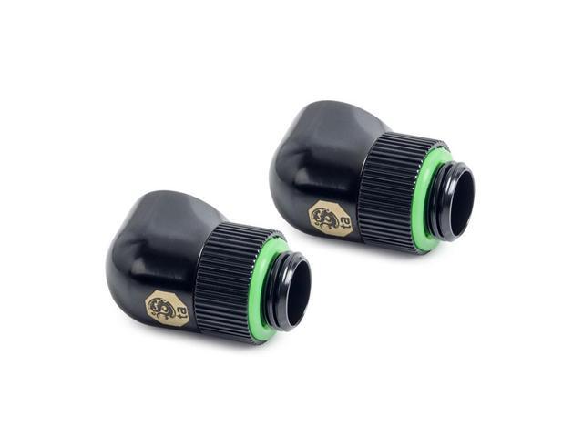 Bitspower TA G1/4" Rotary 90-Degree IG1/4" Extender (Glorious Black) (2 PCS)