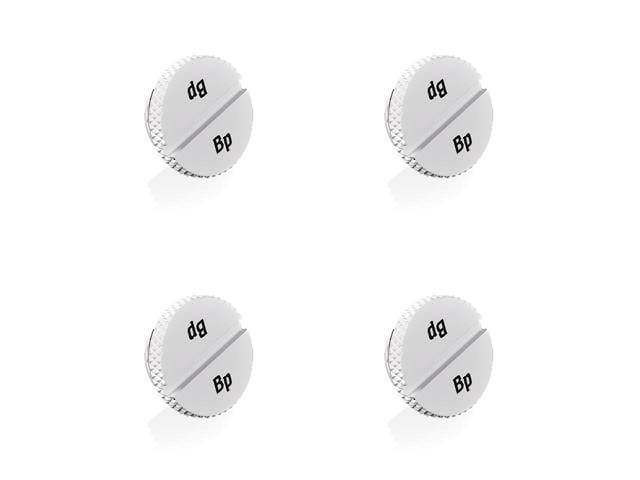 Bitspower G1/4" Deluxe White Low-Profile Stop Fitting (4PCS)