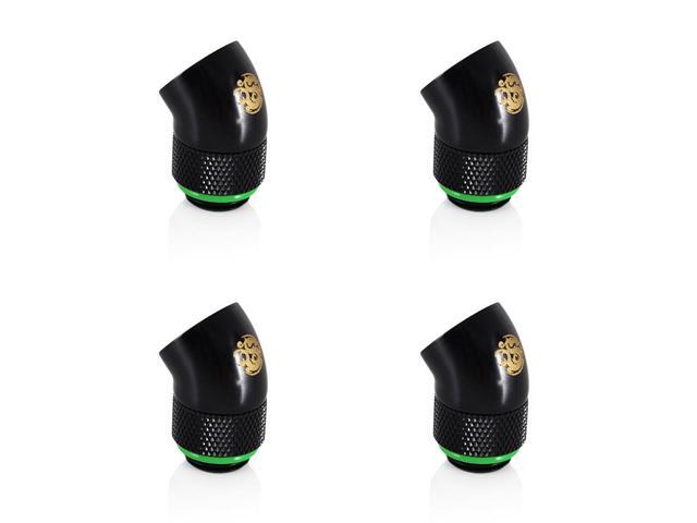Bitspower G1/4" Matt Black Rotary 45-Degree IG1/4" Extender (4PCS)