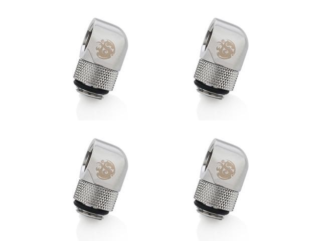 Bitspower G1/4" Silver Shining Rotary 90-Degree IG1/4" Extender (4PCS)