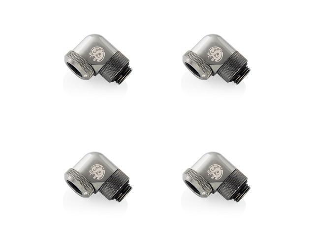 Bitspower Black Sparkle Enhance Rotary G1/4" 90-Degree Multi-Link Adapter For OD 12MM (4PCS)