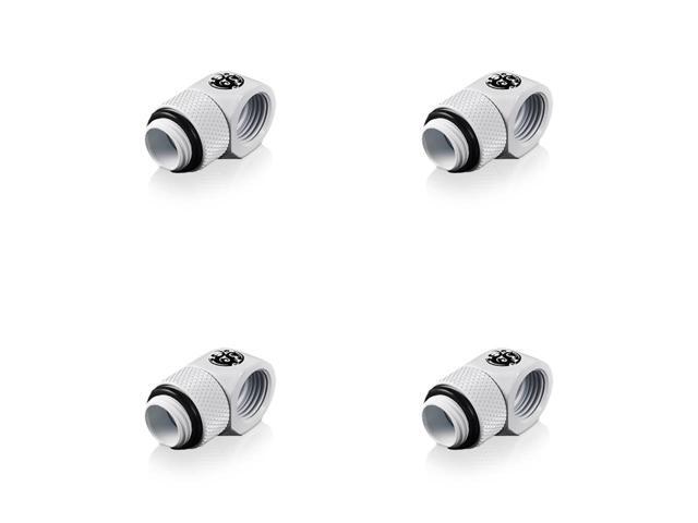 Bitspower G1/4" Deluxe White Rotary 90-Degree IG1/4" Extender (4PCS)