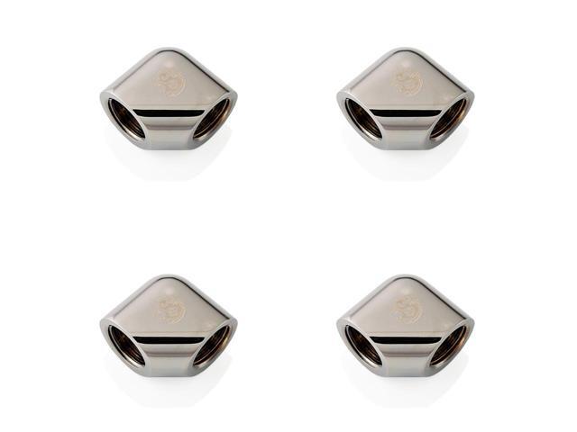 Bitspower Black Sparkle 90-Degree With Dual Inner G1/4" Extender (4PCS)