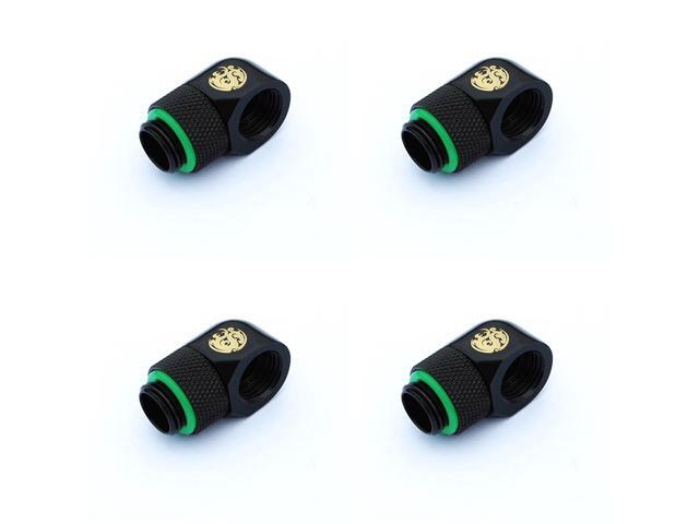 Bitspower G1/4" Matt Black Rotary 90-Degree IG1/4" Extender (4PCS)