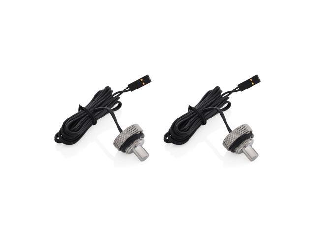 Bitspower G1/4" Silver Shining Temperature Sensor Stop Fitting (2PCS)