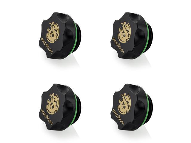 Bitspower Premium G1/4" Matt Black Stop Fitting (4PCS)