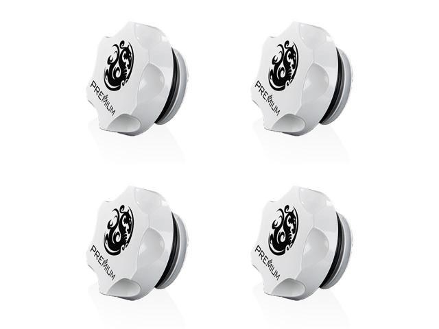 Bitspower Premium G1/4" Deluxe White Stop Fitting (4PCS)