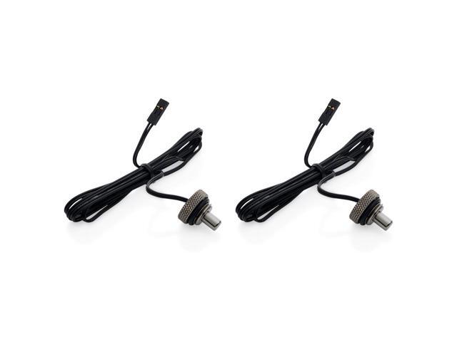 Bitspower G1/4" Black Sparkle Temperature Sensor Stop Fitting (2PCS)