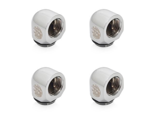 Bitspower G1/4" Silver Shining 90-Degree IG1/4" Extender (4PCS)