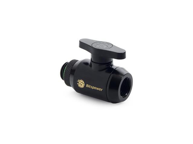Bitspower Matt Black Mini Valve Rotary G1/4"& Inner G14"With Black Handle