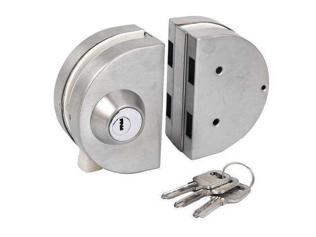 Uxcell 10 12mm Thickness Glass Double Bolts Type Swing Push Sliding Door Lock