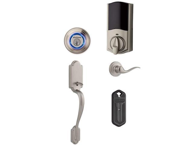 Kwikset Kevo Touch To Open Smart Lock 2nd Generation W Arlington Handleset Fob Key Satin Nickel