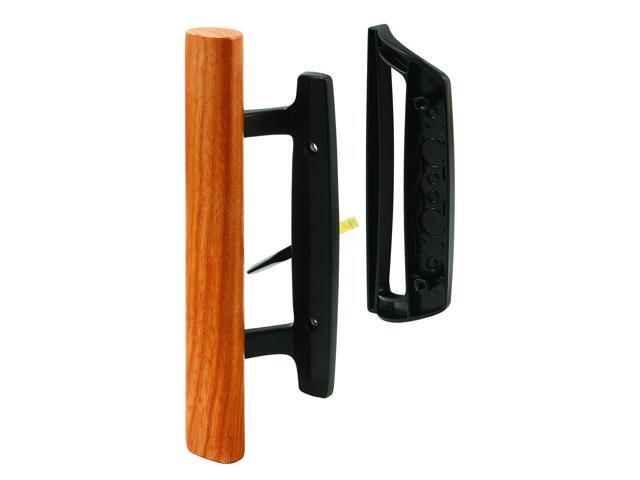 Prime Line Mp1131 Sliding Glass Door Handle 3 15 16 In Diecast Black Mortise Hook Style 1 Set Newegg Com