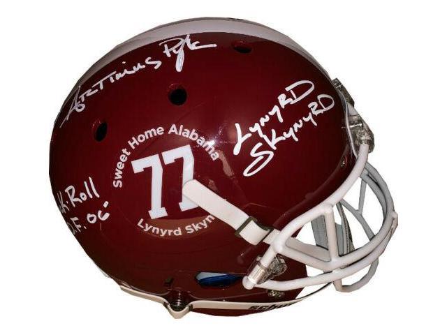 Artimus Pyle Signed Alabama Crimson Tide Schutt Fs Rep Football Helmet 77 Dual Lynyrd Skynyrd Rock Roll Hof 06 Jsa Itp