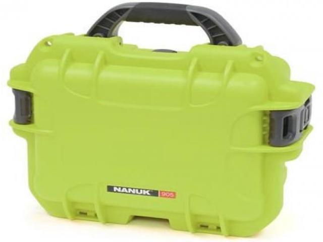 Photo 1 of Nanuk 905-1002 Hard Plastic Waterproof Case with cubed foam insert,  L14.3" x W11.1" x H4.7"