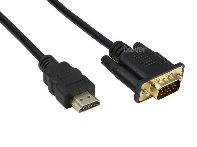 Uensartet Kommuner stå HD2VGA HDMI to VGA 6FT, iXever Gold-Plated HDMI to VGA Cable Male to Male  1080P Compatible for Computer, Desktop, Laptop, PC, Monitor, Projector,  HDTV and More Audio Video Converters - Newegg.com