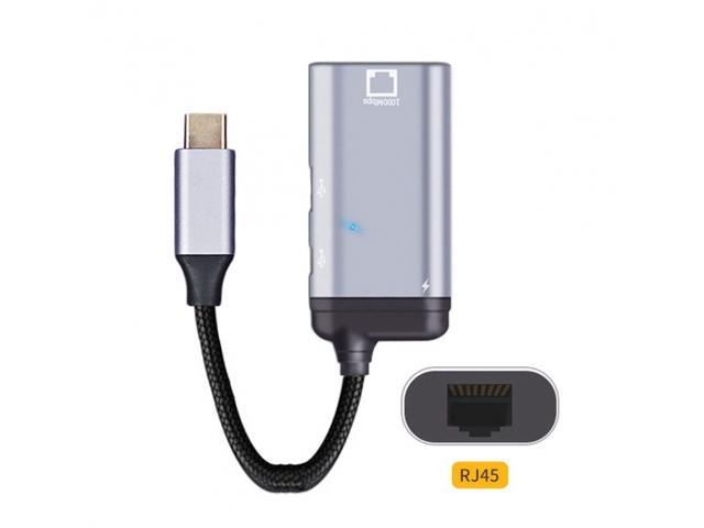 USB C to Ethernet Adapter, Ethernet Adapter with Charging (PD15W), Plug and  Play, Type C to LAN Network Ethernet Adapter, Supports 100Mbps Ethernet