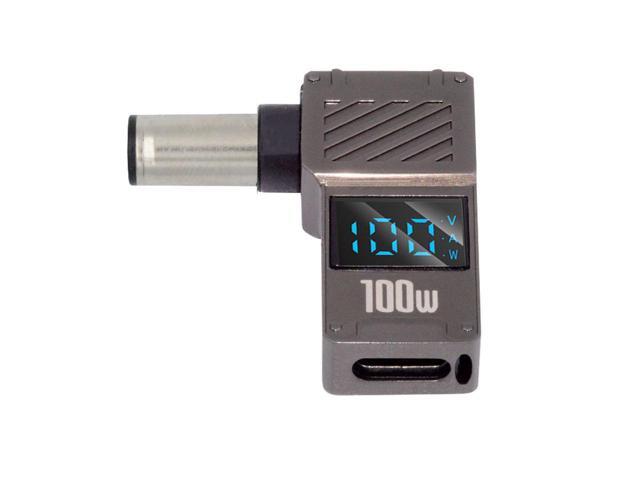 Cablecc Type-C USB-C Input to DC 7.4x5.0mm Jack Smart LED Display 100W ...