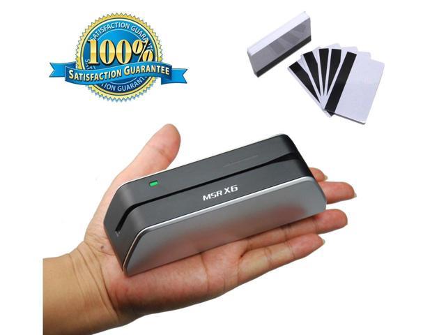 MSRX6 Mini Magnetic Credit Card Reader Writer Encoder Mag Stripe Swipe MSR206 