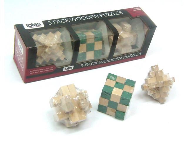 3 pack wooden puzzles