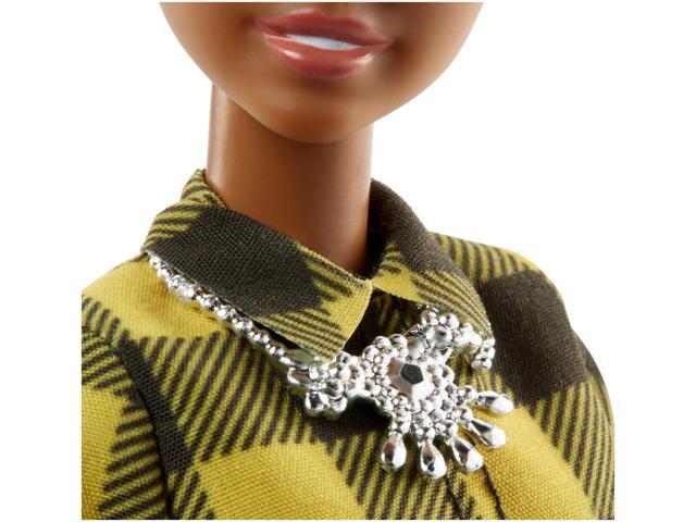 barbie cheerful check fashion doll